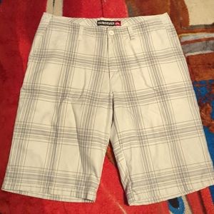 Vintage Y2K white Quicksilver plaid shirts size 34